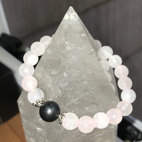 • Love You • Rose Quartz Shungite bracelet - Picture 4 of 10